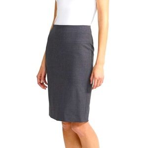 Women’s Theory Charcoal stretch wool pencil skirt